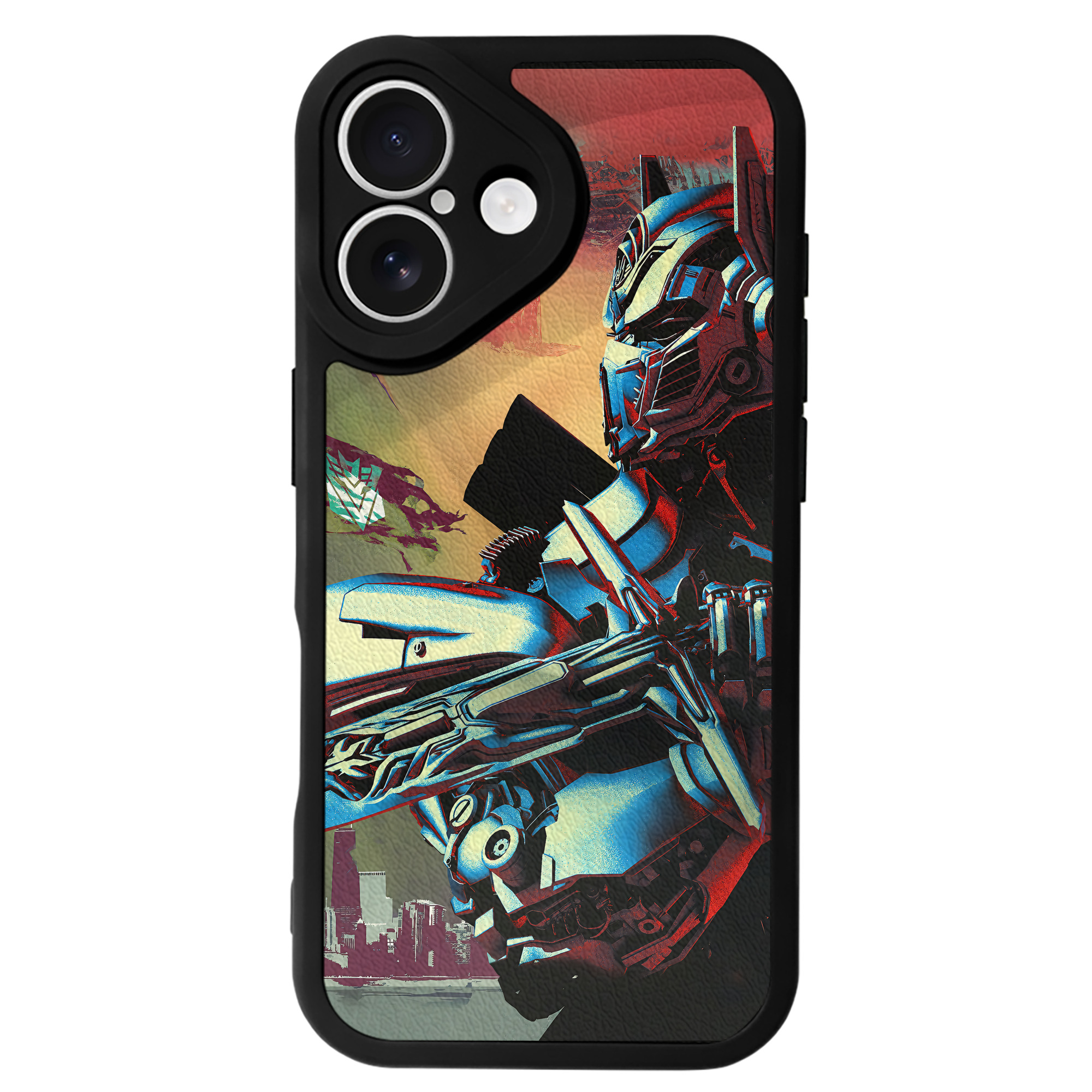 （画像用） Transformers トランスフォーマー 【iPhone 16シリーズ対応】シリコンスマホケース（レザー調） 材質：シリコン